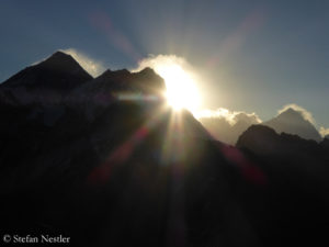 Drei 8000er auf einen Blick: Everest, Lhotse, Makalu (v.l.n.r.)