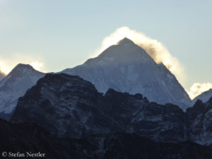 Makalu in first daylight, from Gokyo Ri (in 2016)
