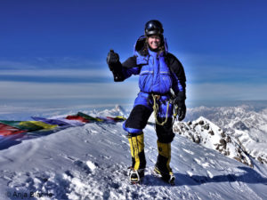 Anja Blacha auf dem Gipfel des K2 (2019)