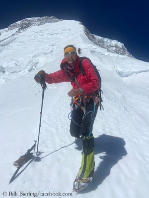 Billi Bierling on the slopes of Dhaulagiri