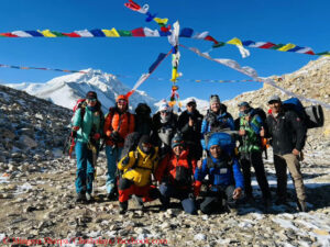 The Climbalaya team that climbed Shishapangma