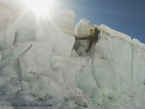 Urubko in the icefall of Gasherbrum I

