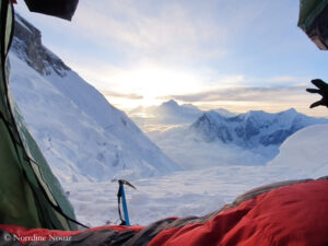 View down from the tent on Annapurna