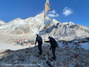 Blockade eines Hubschrauber-Landeplatzes im Everest-Tal