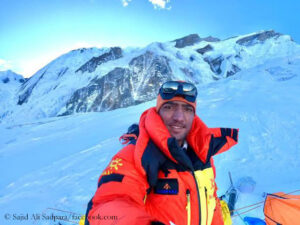 Sajid Ali Sadpara im Aufstieg an der Annapurna I