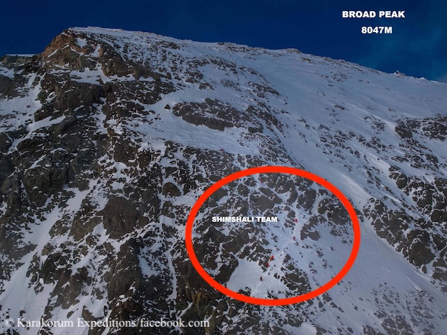 Pakistani team on the ascent