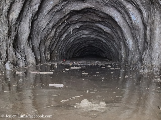 Flooded tunnel in Rasuwa